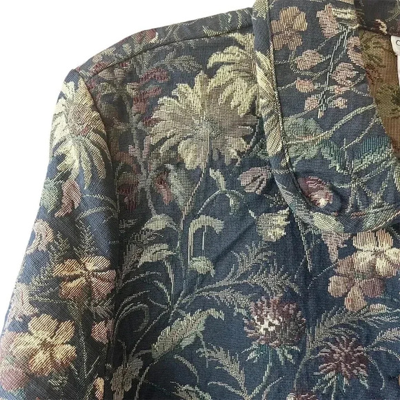 Coldwater Creek Women's XL Floral Tapestry Jacket Multicolor Vintage - Picture 2 of 11